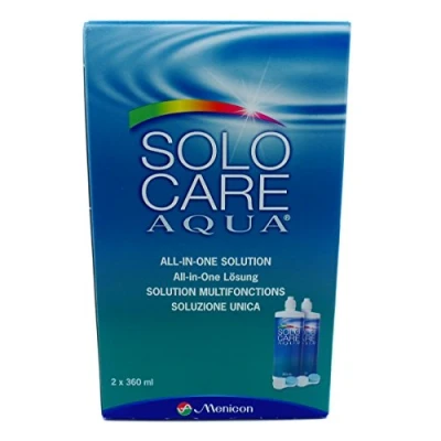 Image of Solocare Aqua Contact Lens Solution 3 Month Pack (360mlx2)
