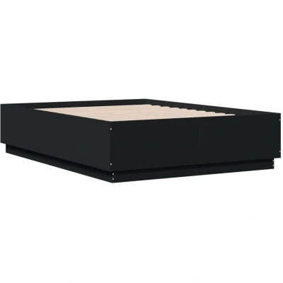 Image of vidaXL Bed Frame without Mattress Black 135x190 cm Double