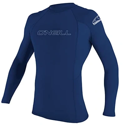 Image of O&#039;Neill Wetsuits Men&#039;s Basic Skins Long Sleeve Rash Guard NAVY, L