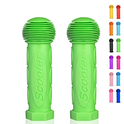 Image of OTFAITP Scooter Grip Handlebar 1 Pair Bicycle Fit for 2 3 4 Wheels Kid Kick Scooters,Children Bike,Drifting Scooter,Swing (Green)