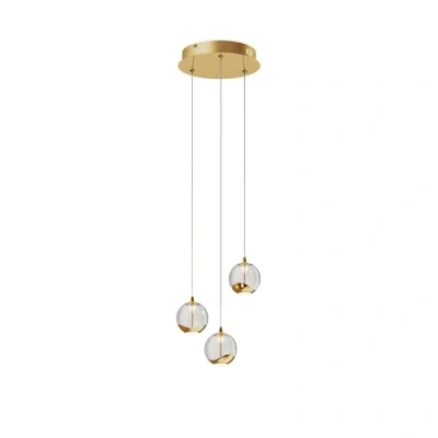Image of Ceiling Light &#039;Hayley&#039; in Clear Made of Glass for e.g. Living Room &amp; Dining (3 Sources,) from Lucande Pendant Lighting, lamp, Hanging
