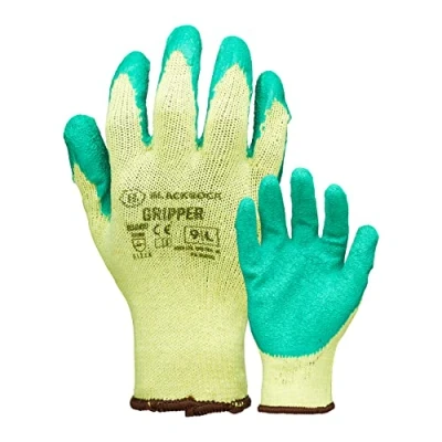 Image of Blackrock Latex Coated Gripper Safety Work Gloves, Men&#039;s &amp; Women&#039;s Working Grip, Ideal For Heavy Duty Gardening, Handling, Manufacturing, Agriculture, Building Construction Size Medium