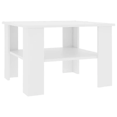 Image of vidaXL Coffee Table White Engineered Wood Couch Side Dining Telephone