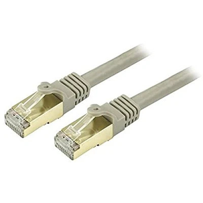 Image of StarTech.com 15ft CAT6a Ethernet Cable 10 Gigabit Shielded Snagless RJ45 100W PoE Patch Cord 10GbE STP Network w/Strain Relief Gray Fluke Tested/Wiring is UL Certified/TIA (C6ASPAT15GR)