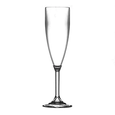Image of Polycarbonate Champagne Glasses, 12 Pack Catering Quality Plastic Glassware Reuse Over 1000 of Times Virtually Unbreakable Tough