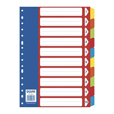 Image of Dohe Index Card A4 10 Posic./ 5 Colours