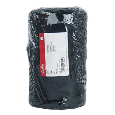 Image of Rayher Yarn for Craft, Floristry and Decorations, Macrame Cord, 2mm ø, ca. 600g, spool 260m, black, 80% Cotton, 20% Polyester, 4400201
