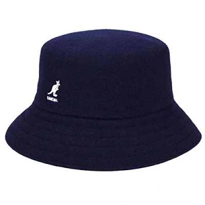 Image of Kangol Wool LAHINCH Bucket Hat, Blue Navy, Medium (Manufacturer Size: M)