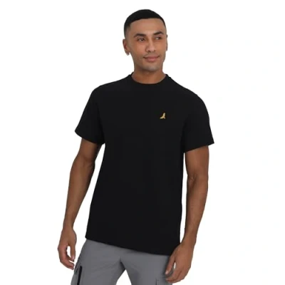Image of Brave Soul Mens Waffle Crew Neck Tshirt Black Size Small