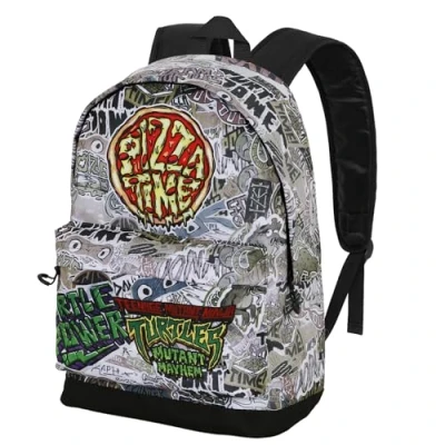 Image of Karactermania Ninja Turtles Pizza Time FAN HS Backpack 2.0, Multicolour, 18 x 30 41 cm, Capacity 22 L