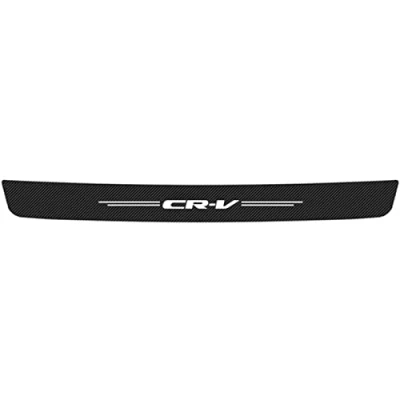 Image of Car Rear Bumper Protector Strip for Hon da CR V, 90cm Anti Scratch Carbon Fiber Trunk Sill Plate Cover Sticker Accessories,Black