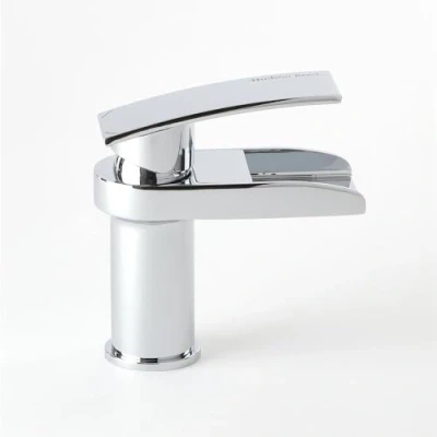 Image of Milano Select Modern Mono Waterfall Bathroom Basin Mixer Tap Chrome