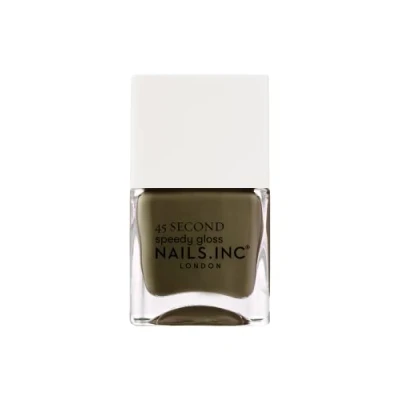 Image of Nails 45 Second Speedy Gloss Waiting On Westminster 14ml, Khaki Green Nail Polish
