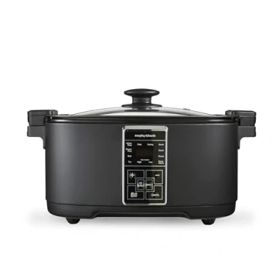 Image of Morphy Richards Multifunction 10 in 1 Food Multicooker, 6.5L, Fry, Roast, Steam, Sear, Saute, Rice, Slow Cooker, Steam Rack, LED Control Panel, Dishwasher Safe parts, 1350W, Black, 560007