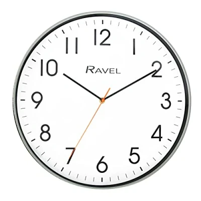 Image of Ravel Modern 40cm Office and Kitchen Wall Clock Analogue Quartz RWC.40.13 Grey