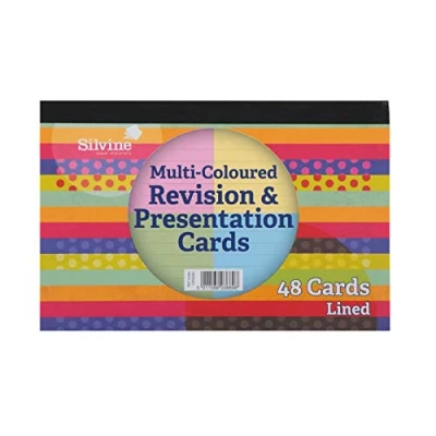 Image of Revision and Presentation Cards Ruled Pack of 48