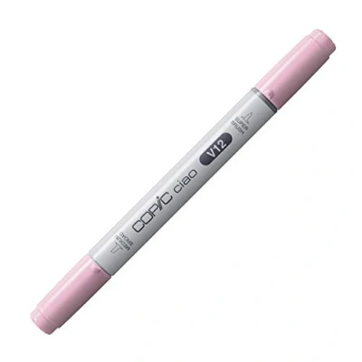 Image of Copic Ciao Coloured Marker Pen (V 12) Pale Lilac, For Art &amp; Crafts, Colouring, Graphics, Highlighter, Design, Anime, Professional Beginners, Supplies Colouring Books