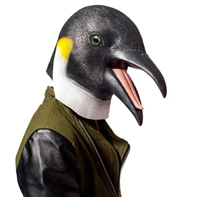Image of PartyCostume Deluxe Innovative All Saints Costume Meeting Botanical Animalia Head Mask Penguin