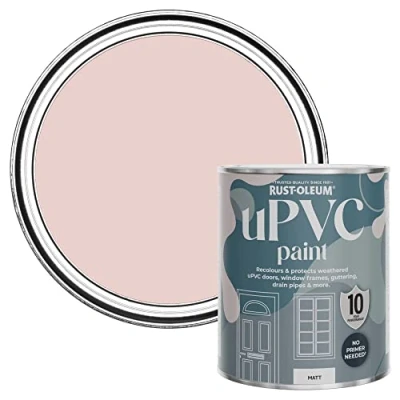 Image of Rust Oleum Pink uPVC Door and Window Paint in Matt Finish Champagne 750ml