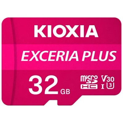 Image of Kioxia SD MicroSD Card 128GB 100MB/s Exceria Plus U3 V30 4K Video Recording