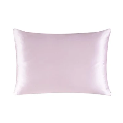 Image of townssilk 100% 19 mm Pure Mulberry Silk Pillowcase for Hair and Skin Health, with Hidden Zip, 600 Thread Count, 1 Piece, Size 50 x cm, Rose Pink