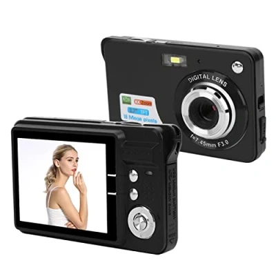 Image of Annadue Digital Camera,18MP Compact 2.7 inch Pocket Camera,8X Zoom Camera,Support 32GB SD,Built in Microphone,Auto Focusing,Portable Mini Cameras for Students,Teens(black)