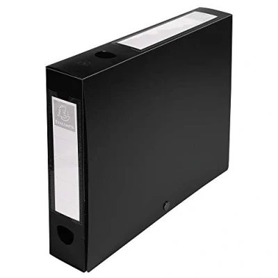 Image of Filing Box Polypropylene A4 60mm Spine Width Pres Stud Closu Exacompta