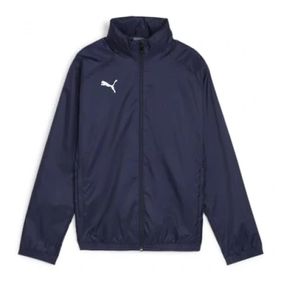 Image of Puma Teamgoal Allweather JR Unisex Training jacket for kids, Size: 5 6y, Navy/white