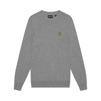 Image of Lyle &amp; Scott CREW NECK Jumper, Men&#039;s, Size: Small, Mid grey