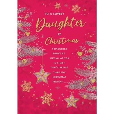 Image of Regal Publishing Classic Christmas Card, Daughter, Branches 9 x 6 inches Piccadilly Greetings