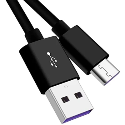 Image of PremiumCord Fast Charging Cable USB C 2 m, Super Charge 5A, Type Male to A Male, 2.0, and Data Suitable for Devices, Black, m