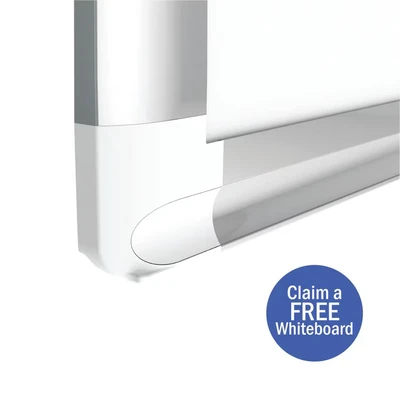 Image of Bi Office New Generation Whiteboard, Lacquered Steel, 90 x 60 cm, White Surface, Aluminium Frame