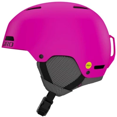 Image of Giro Crue MIPS Youth Snow Helmet Matte Bright Pink, XS 48.5 52cm