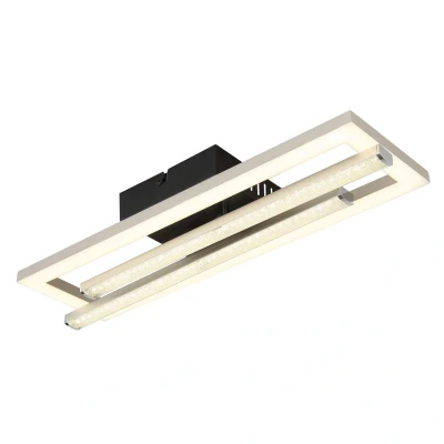 Image of Highway Integrated LED Semi Flush Ceiling Light Matt Silver 2x 4000K