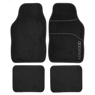 Image of QUALITY SET OF KENWOOD BLACK CARPET CAR MATS EASY CLEAN