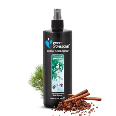 Image of GROOM PROFESSIONAL Winter Walks Dog Cologne Spray Perfume for Smelly Dogs Festive Fragrance with a Spicy Accord of Clove &amp; Cinnamon Long Lasting Scent, 500ml