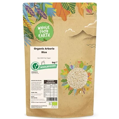 Image of Wholefood Earth Organic Arborio Rice 1kg Raw GMO Free Vegan Certified