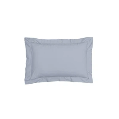Image of Sleepdown Pillow cases 100% Pure Cotton Pack of Two Oxford Luxury Soft Cosy Cover Set Grey 48x74x5 cm