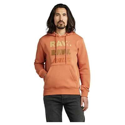 Image of G STAR RAW Men&#039;s Triple Raw. Hoodie, Brown (autumn leaf D22318 A971 8847), S