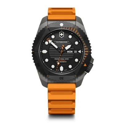 Image of Victorinox Men’s Watch Dive Pro Automatic Ø 43 mm, Swiss Made, Automatic, Water Resistant up to 300 m, Sapphire Glass, Rubber Strap, Orange