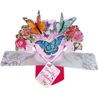 Image of Birthday Butterfly Pop Up Greeting Card Original Second Nature 3D Cards