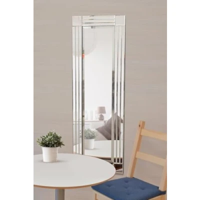 Image of Modern Silver Bevelled Triple Edge Venetian Mirror 3FT11 X 1FT4 (120CM 40CM)