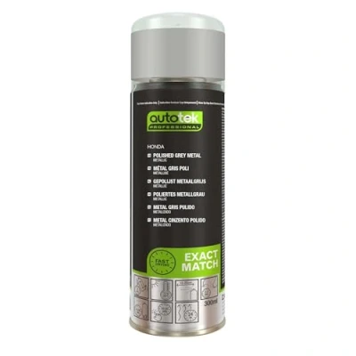 Image of Autotek Professional Exact Match Car Spray Paint, Honda Polished Grey Metallic Aerosol 300 ml