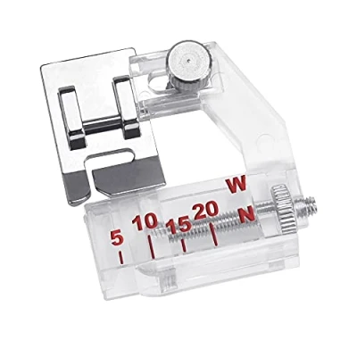 Image of JUNMEIDO Sewing Machine Presser Foot 5mm to 20mm Adjustable Bias Binder Binding for Most Low Shank Snap on Feet Machines of Brother,Janome,Singer,Juki,Babylock,Elna and More