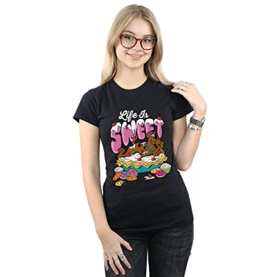 Image of Absolute Cult Scooby Doo Women&#039;s Life is Sweet T Shirt Black Large