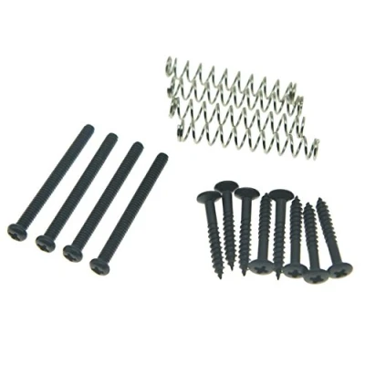 Image of Dopro Imperial/USA Thread Humbucker Pickup Ring Height Screws Surround Frame Mounting Springs for/EMG/Seymour Duncan/Dimarzio Black
