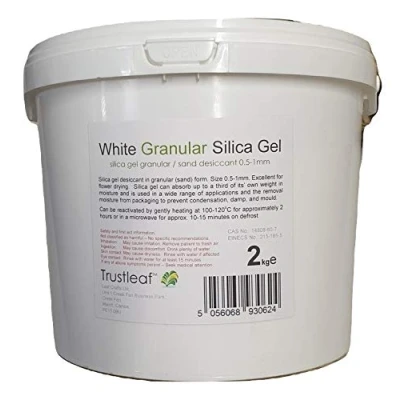 Image of Trustleaf 2kg White Silica Gel 0.5 1mm Sand Reusable TUB Dehumidify Flower Drying Storage (2kg WS)