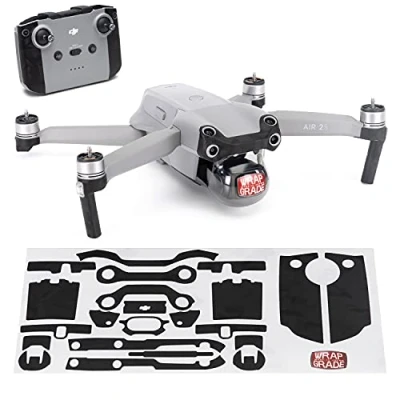Image of Wrapgrade Skin Compatible with DJI Air 2S Accent Color A (BLACK BUMPY CAMO)