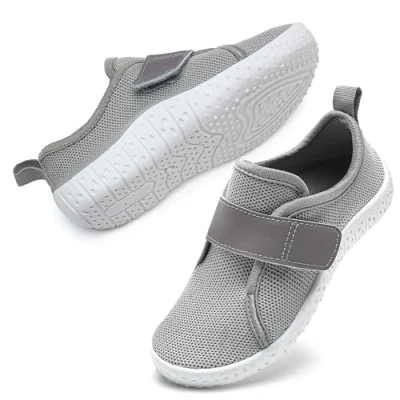 Image of Water Shoes Kids Beach Boys Swim Mesh Aqua Hook Loop Pool Sea Shoes(Grey 28EU)