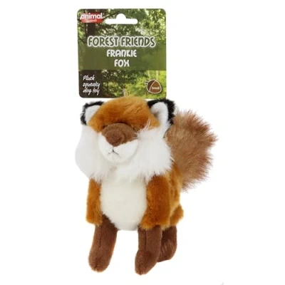 Image of Animal Instincts Forest Friends Squeaky Plush Dog Toy Soft Comfort Puppy Frankie Fox Small